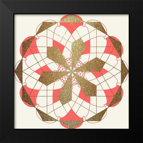 Coral Gold 2 Black Modern Wood Framed Art Print by Bailey, Ann