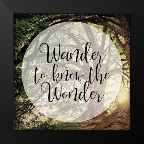 Wander Wonder Black Modern Wood Framed Art Print by Bailey, Ann