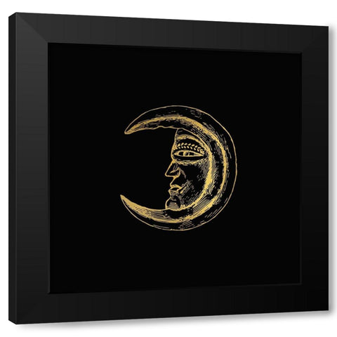 Sun Moon Gold 2 Black Modern Wood Framed Art Print by Bailey, Ann