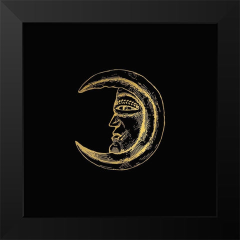 Sun Moon Gold 2 Black Modern Wood Framed Art Print by Bailey, Ann