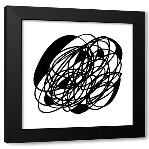 Tangle 2 Black Modern Wood Framed Art Print with Double Matting by Bailey, Ann
