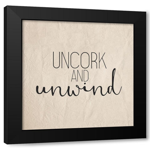 Uncork 2 Black Modern Wood Framed Art Print by Bailey, Ann