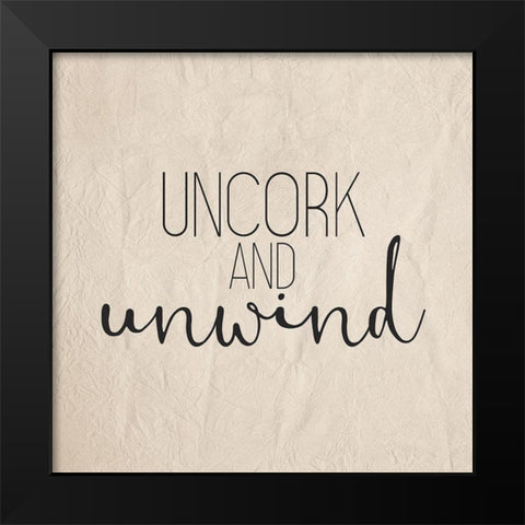 Uncork 2 Black Modern Wood Framed Art Print by Bailey, Ann
