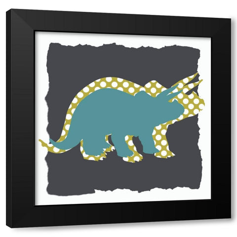 Dino 1 Black Modern Wood Framed Art Print by Bailey, Ann
