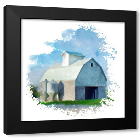 Barn Splash Black Modern Wood Framed Art Print with Double Matting by Bailey, Ann