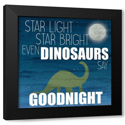 Even Dinosaurs 1 Black Modern Wood Framed Art Print by Bailey, Ann