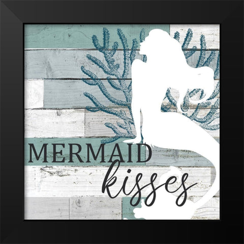 Mermaid Starfish 1 Black Modern Wood Framed Art Print by Bailey, Ann