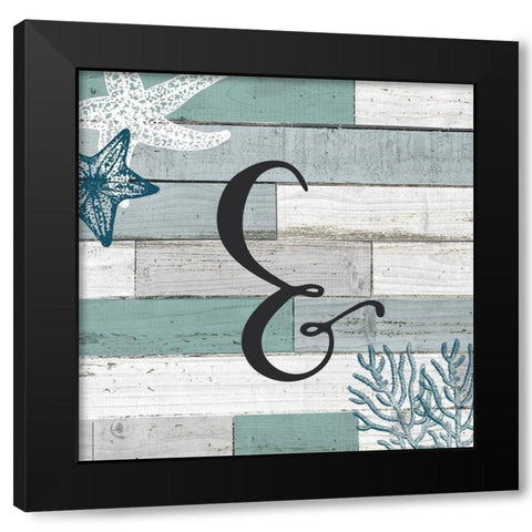 Mermaid Starfish 3 Black Modern Wood Framed Art Print by Bailey, Ann