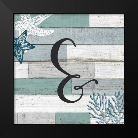Mermaid Starfish 3 Black Modern Wood Framed Art Print by Bailey, Ann