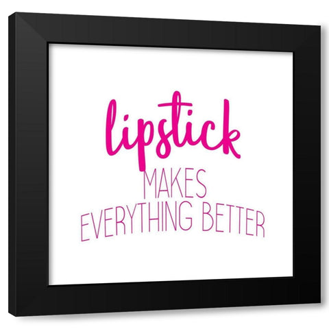 Lipstick 2 Black Modern Wood Framed Art Print with Double Matting by Bailey, Ann