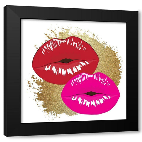 Lipstick 3 Black Modern Wood Framed Art Print with Double Matting by Bailey, Ann