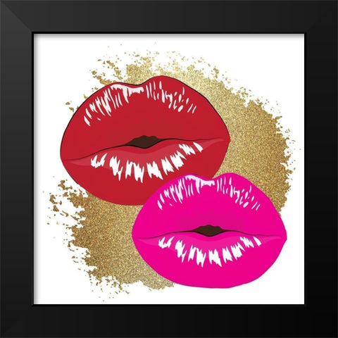 Lipstick 3 Black Modern Wood Framed Art Print by Bailey, Ann