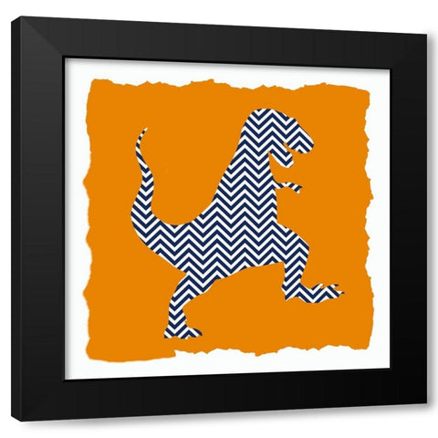 Dinosaurs 2 Black Modern Wood Framed Art Print with Double Matting by Bailey, Ann