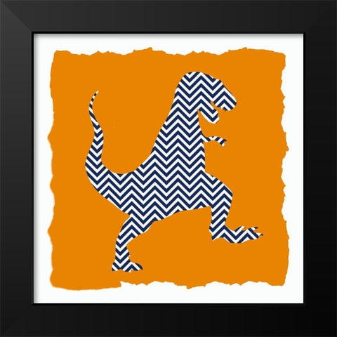 Dinosaurs 2 Black Modern Wood Framed Art Print by Bailey, Ann