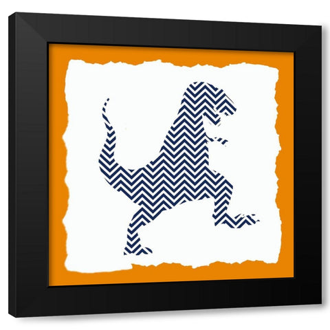 Dinosaurs 2 Zig Black Modern Wood Framed Art Print with Double Matting by Bailey, Ann