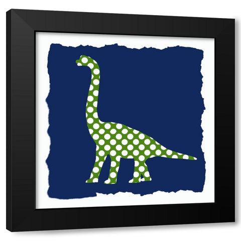 Dinosaurs 3 Black Modern Wood Framed Art Print by Bailey, Ann