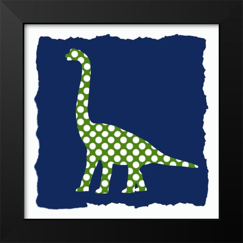 Dinosaurs 3 Black Modern Wood Framed Art Print by Bailey, Ann