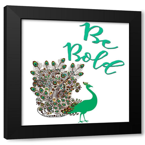 Be Bold Black Modern Wood Framed Art Print with Double Matting by Bailey, Ann