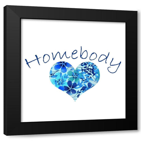 Homebody Black Modern Wood Framed Art Print by Bailey, Ann