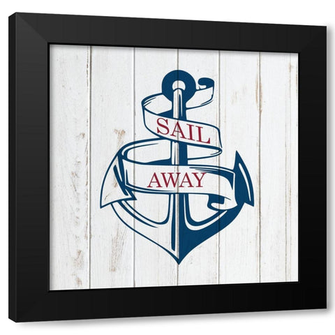Sail Away 2 Black Modern Wood Framed Art Print by Bailey, Ann