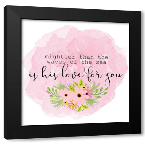 Mightier than the Waves Black Modern Wood Framed Art Print with Double Matting by Bailey, Ann