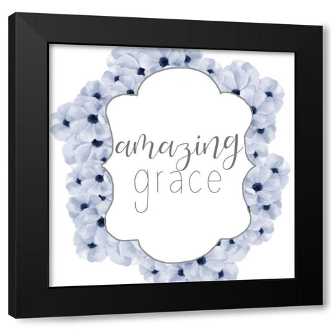 Amazing Grace Black Modern Wood Framed Art Print by Bailey, Ann
