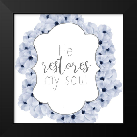 He Restores Black Modern Wood Framed Art Print by Bailey, Ann