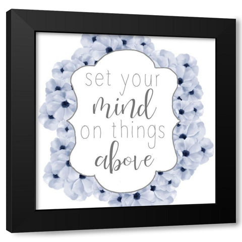 Set Your Mind Black Modern Wood Framed Art Print by Bailey, Ann