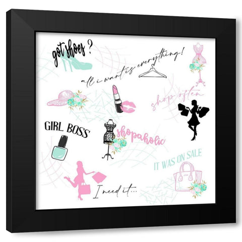 Shop Often Black Modern Wood Framed Art Print by Bailey, Ann