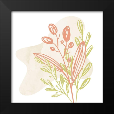 Flower Garden 3 Black Modern Wood Framed Art Print by Bailey, Ann