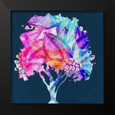 Painted Tree 1 Black Modern Wood Framed Art Print by Bailey, Ann