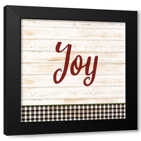 Joy Plaid Black Modern Wood Framed Art Print by Bailey, Ann