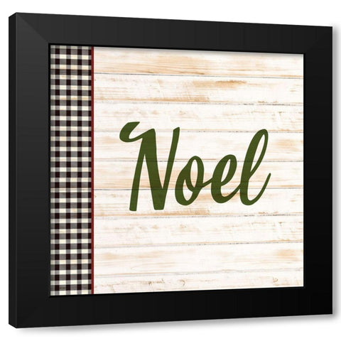 Noel Plaid Black Modern Wood Framed Art Print by Bailey, Ann