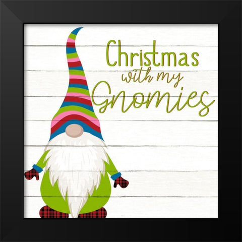 Gnomies Black Modern Wood Framed Art Print by Bailey, Ann