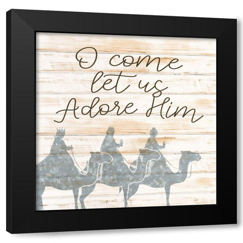 Wise Men Adore Black Modern Wood Framed Art Print by Bailey, Ann