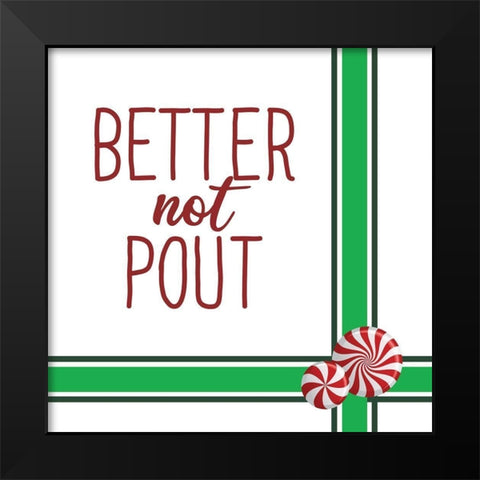 Pout Black Modern Wood Framed Art Print by Bailey, Ann