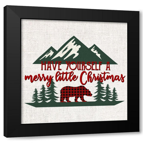 Merry Little Black Modern Wood Framed Art Print with Double Matting by Bailey, Ann