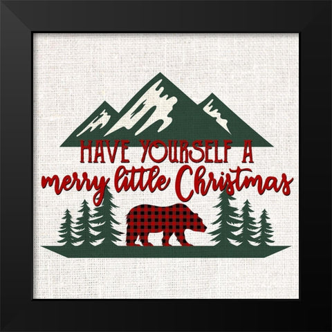 Merry Little Black Modern Wood Framed Art Print by Bailey, Ann