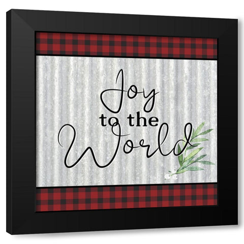 Joy to the Word Metal Black Modern Wood Framed Art Print with Double Matting by Bailey, Ann