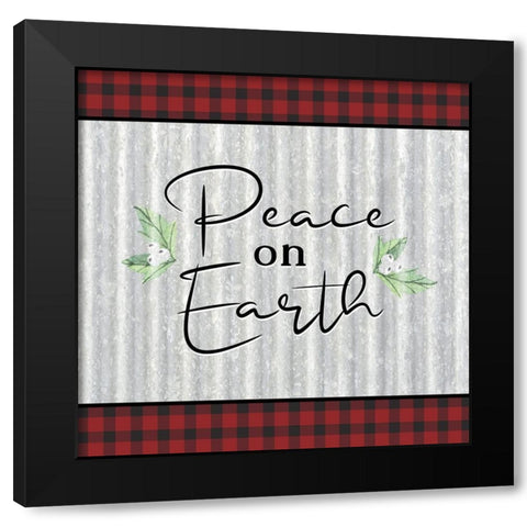 Peace on Earth Metal Black Modern Wood Framed Art Print by Bailey, Ann