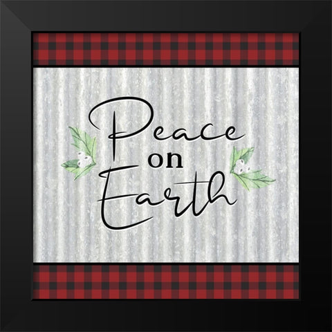 Peace on Earth Metal Black Modern Wood Framed Art Print by Bailey, Ann