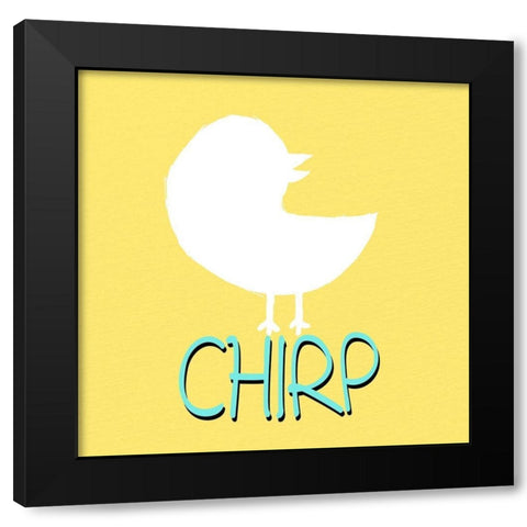 Chirp Black Modern Wood Framed Art Print by Bailey, Ann
