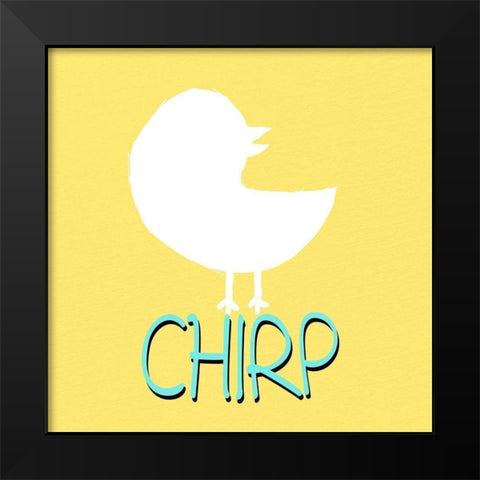 Chirp Black Modern Wood Framed Art Print by Bailey, Ann