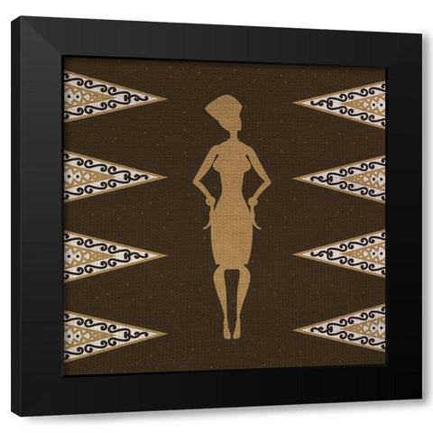 Woman 1 Black Modern Wood Framed Art Print with Double Matting by Bailey, Ann