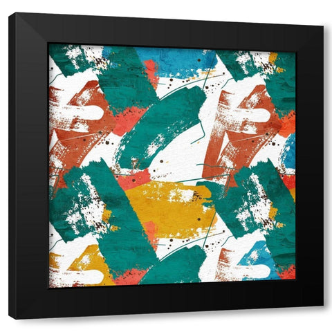 Painted Square 1 Black Modern Wood Framed Art Print by Bailey, Ann