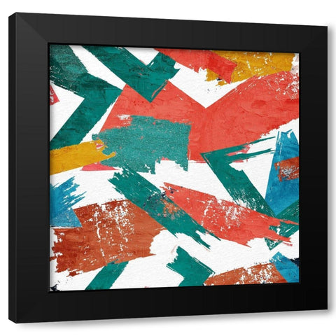 Painted Square 2 Black Modern Wood Framed Art Print by Bailey, Ann