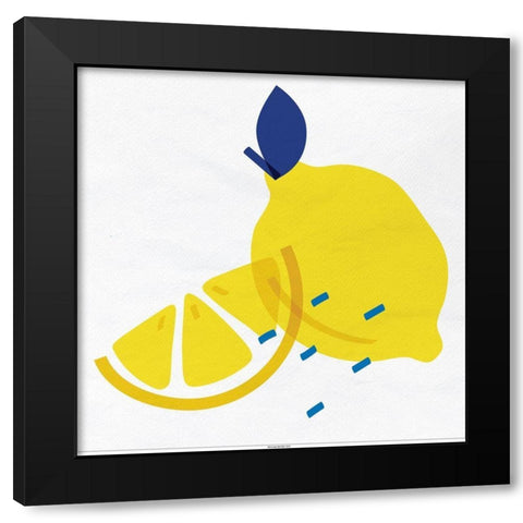 Lemon Drop 3 Black Modern Wood Framed Art Print by Bailey, Ann