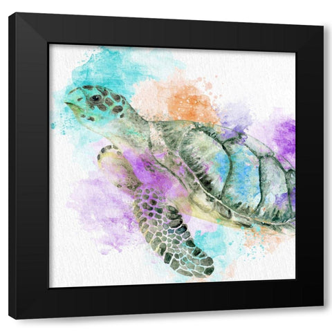 Swimming Black Modern Wood Framed Art Print with Double Matting by Bailey, Ann