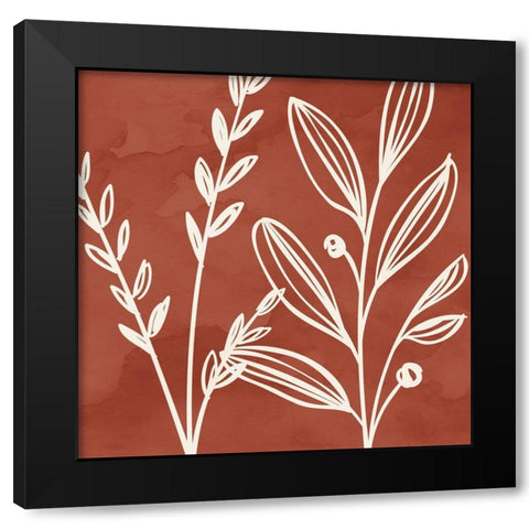 Fall Botanicals 1 Black Modern Wood Framed Art Print by Bailey, Ann