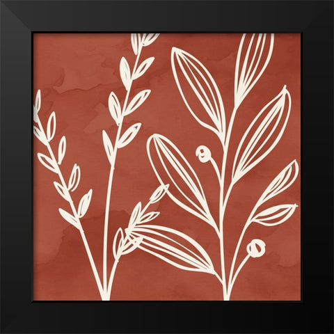 Fall Botanicals 1 Black Modern Wood Framed Art Print by Bailey, Ann